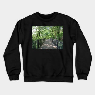 Walkway  through the woods Crewneck Sweatshirt